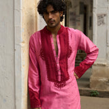 Pink Bandhani Kurta with Pants