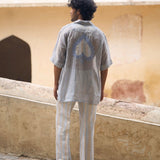 Tissue Kurta With Striped Pants