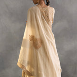 Isun - Cream Cotton layered Anarkali