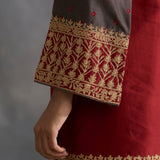 Ida - Red Kurta with Bandhani Farshi Salwaar