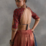Irene - Ajrakh Angi with Tissue Lehenga
