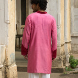 Pink Bandhani Kurta with Pants