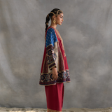 Irsia - Ajrakh Choga with Farshi Salwaar