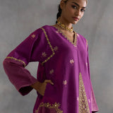 Iqra - Purple Choga with Salwaar