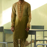 Green Ombre Kurta With Bandhani Pants