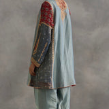 Ishtaar - Teal Blue choga with salwaar