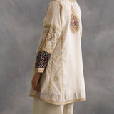 Iman - Soft Gold Tissue Choga with Farshi Salwaar