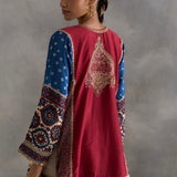 Irsia - Ajrakh Choga with Farshi Salwaar