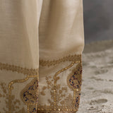Iman - Soft Gold Tissue Choga with Farshi Salwaar