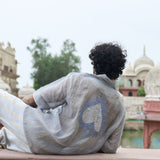 Tissue Kurta With Striped Pants