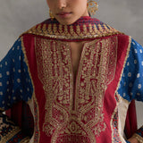 Irsia - Ajrakh Choga with Farshi Salwaar