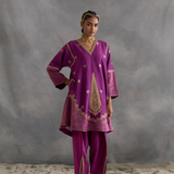 Iqra - Purple Choga with Salwaar